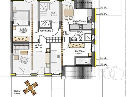 3 Zimmer-Wohnung DG, Matzentalweg 6