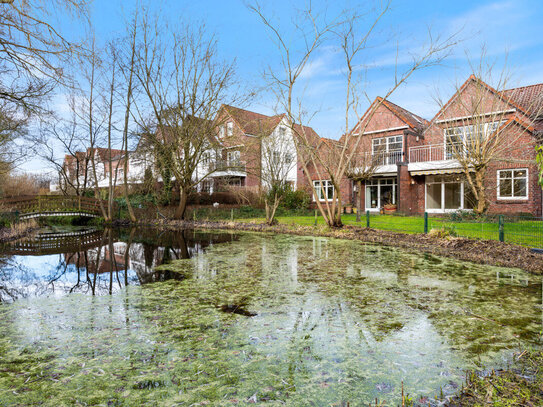 Erdgeschosswohnung mit Südterrasse am Teich