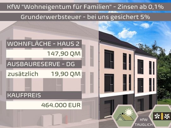 Reihenmittelhaus *Zentrum mit ca. 147 m² Wfl. + ca.20 m² Reserve