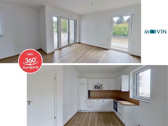 Stilvolle 2-Zimmer-Wohnung mit großer Terrasse und moderner Walk-In Dusche