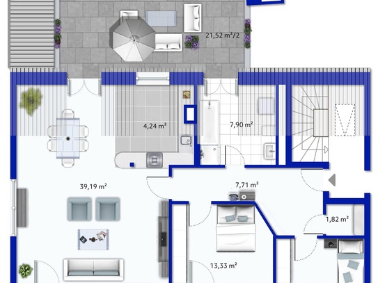 Ihre neue Burg... zentral in Freising: 3-Zimmer-DG-Wohnung mit zwei Dachterrassen, Stellplatz und TG