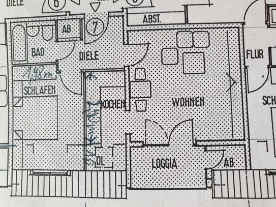 2 Zi. DG-Whg. mit Loggia und Stellplatz in Langenzenn