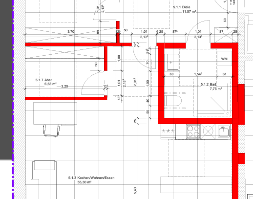 Erstbezug: Loftähnliche 3-Zimmer-Wohnung am Rosenaupark, rollstuhlgerecht