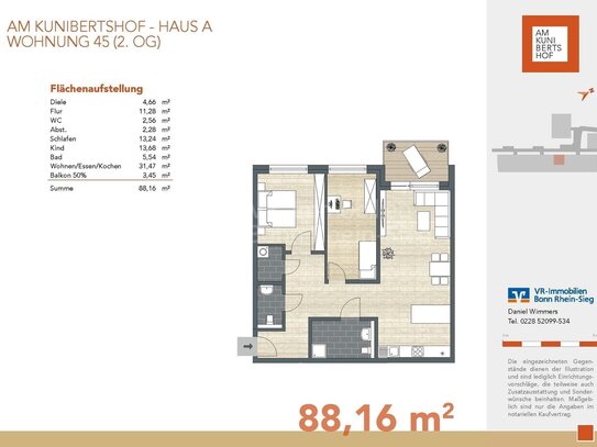 Alfter KFW 40 - 3-Zimmer Wohnung