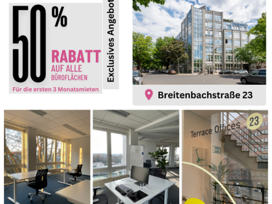 Modernes Büro mit Dachterrasse in Reinickendorf - All-in-Miete