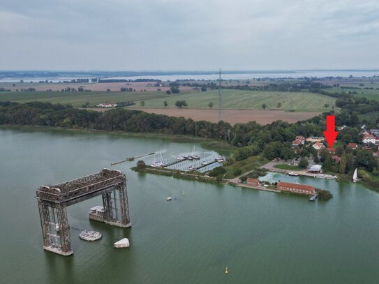 Blick auf Hafen und Karniner Brücke - Einfamilienhaus in Karnin / Insel Usedom