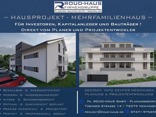 + EXKLUSIVES MEHRFAMILIENHAUS-PROJEKT! +