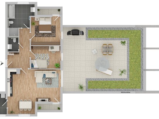 Dachterrassenwohnung - Neubau - im Zentrum von Landshut!