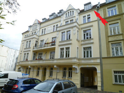 Zentrale, dennoch ruhig gelegene 3 Raum-Wohnung