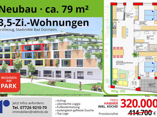 Ideal auch für Senioren, 3,5 Zi.-Whg. im Zentrum von Bad Dürrheim