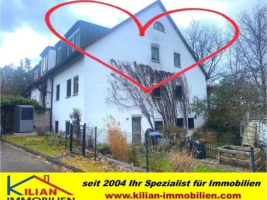 KILIAN IMMOBILIEN! EXKLUSIVE 3 ZI. GALERIE-WOHNUNG MIT 95 M² WFL. IN BERNLOHE - ROTH! GARTEN * WÄRMEPUMPE * FUSSBODENHE…