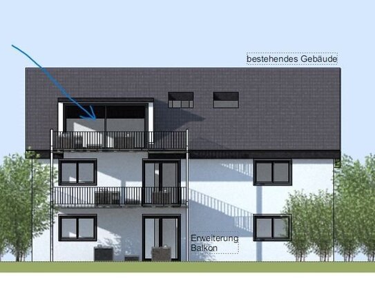 2.5 Zi - Dachgeschoss Wohnung mit schöner Dachterrasse