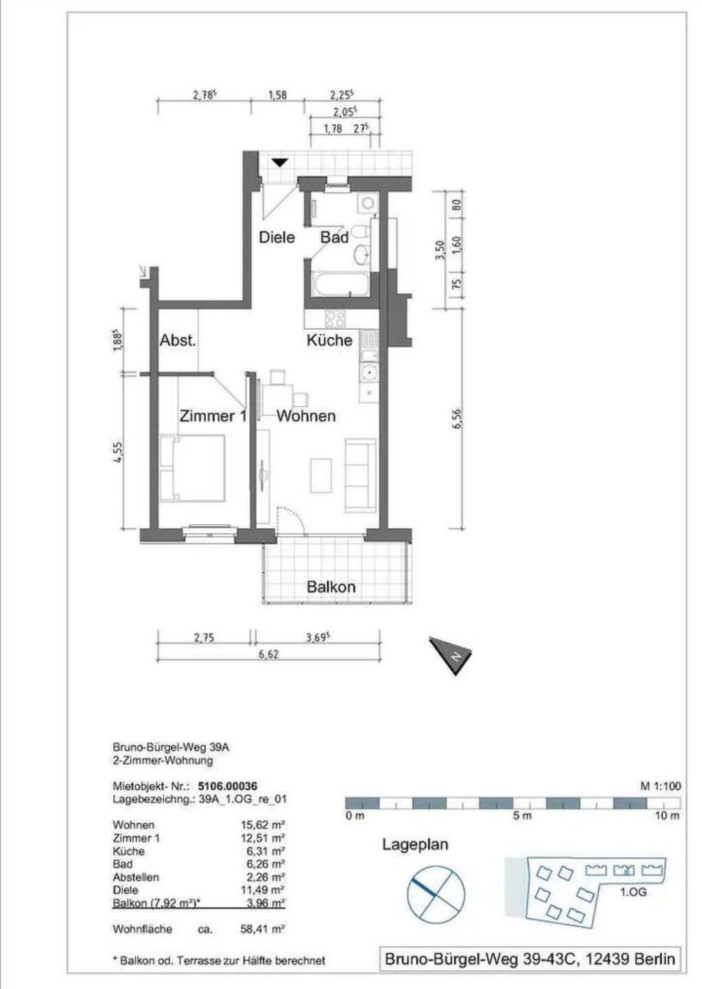 Ab sofort verfügbar! 2-Zimmer Wohnung an der Spree! - Photo 1