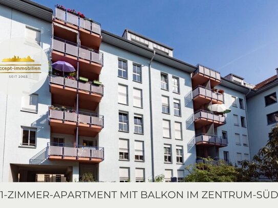 ** Single-Apartment im Zentrum-Süd | Balkon | Einbauküche I Tiefgarage **