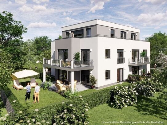 KfW55-Effizienzhaus - PENTHOUSE- Lift direkt in die Wohnung - 3-Zi.-Whg. + sonnige Dachterrasse + 2 Tageslichtbäder, U6