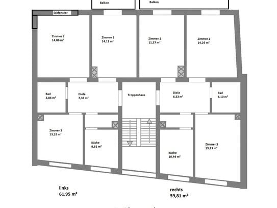 Schöne neusanierte Wohnung in Innenstadt ab 01.04./01.05.25 zu vermieten