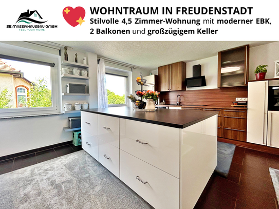 WOHNTRAUM IN FDS - Stilvolle 4,5 Zimmer Wohnung mit moderner EBK, 2 Balkonen und großzügigem Keller