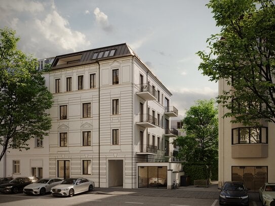 Exklusive 3-ZKB-Maisonette-Dachgeschosswohnung mit Aufdachterrasse im revitalisierten Altbau aus der Jahrhundertwende