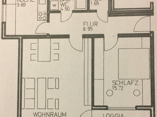 2 Zi.-Whg. (Hochhaus in der Parksiedlung am Waldrand in Rottendorf)