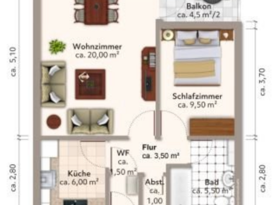 Gemütliche 2 Zimmer Wohnung