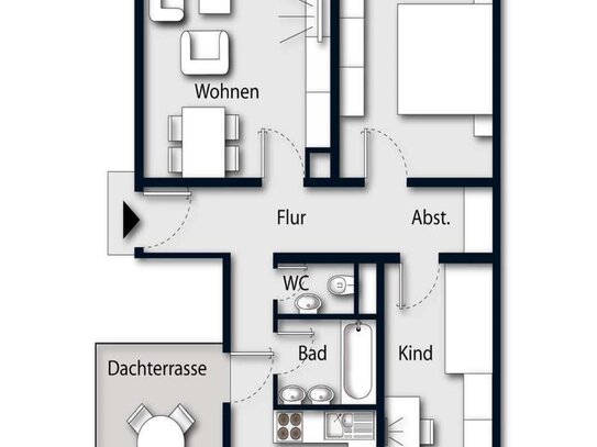 Stadtnahe, ruhige, gut geschnittene 3 Zimmerwohnung!