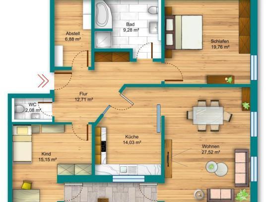 ***Wohlfühlen garantiert!*** Barrierefreie 4 ZKB-Wohnung mit Fahrstuhl und TG-Stellplatz in ruhiger Wohnlage von Me...