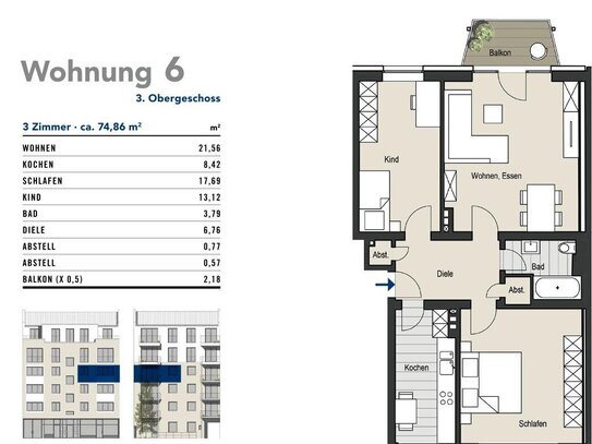 Stilvolle Eigentumswohnung mitten in Köln! Gut geschnittene 3-Zimmer Wohnung im Mühlenbach 18, WE 6