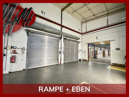 SOFORT VERFÜGBAR - RAMPE + EBEN - Lager (4.000 m²) & optional Büro-/Sozial (400 m²)