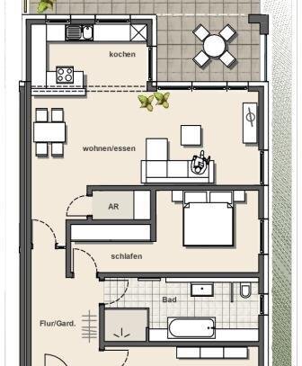 Soest - Neubau Erstbezug 3 Zimmer im Erdgeschoss!