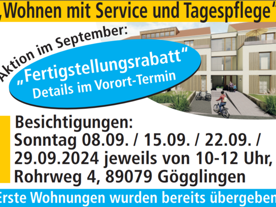 Heute schon an Morgen denken - Wohnen mit Service und Tagespflege