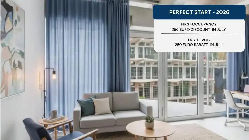 Mietrabatt - Erstbezug: 2-Zimmer Wohnung mit EBK & Balkon, 5 Min. zur U5 - Photo 1