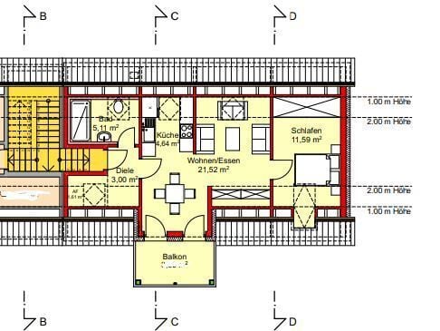 Dachwohnung mit schöner Aussicht