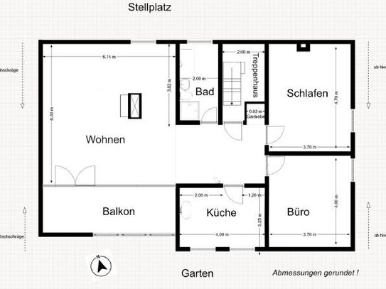 Schöne lichtdurchflutete 3 Zimmer DG-Wohnung mit Balkon ab 1.05.2025 verfügbar