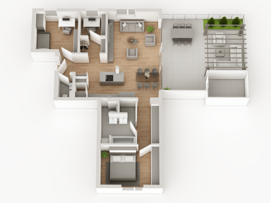 Neubau 3,5 Zi.-Penthouse-Wohnung mit Dachterrasse - Stadtquartier "Am Weinberg"