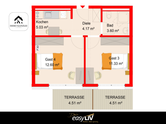 Monteurszimmer, Studentenwohnung, Ferienwohnung oder Airbnb - Flexible Nutzung!