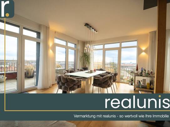 Stilvoller Rückzugsort für höchste Ansprüche - Penthouse-Luxus über den Dächern der Stadt - realunis
