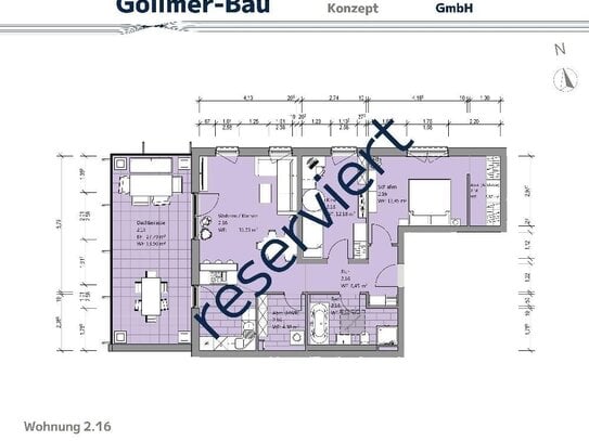 Gemütliche Penthouse-Wohnung mit 3 Zimmern, Ankleide und Dachterrasse