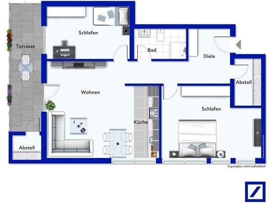 Moderne, energieeffiziente Wohnung in schöner Lage mit Pkw-Stellplatz in Euren