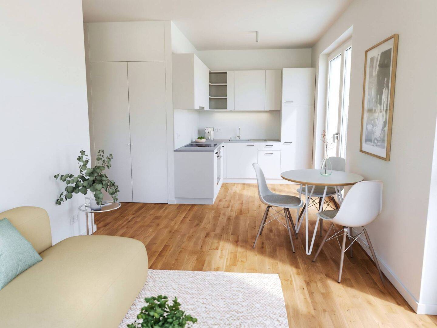 Moderne 2-Zimmer-Wohnung mit 2 BALKONEN und EBK im Neubauquartier 'Ferdinand's Garden' - Photo 1
