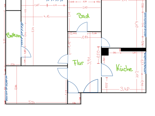 3 Zimmer, 72,80qm, zentrumsnahe Wohnung in Wilhelmsburg mit Balkon