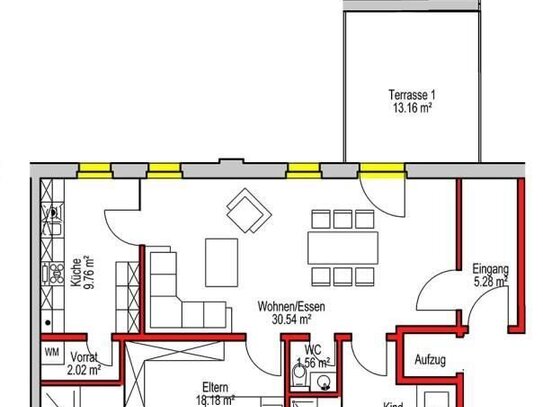 Erstbezug Sommer/25! Kernsanierte Wohnung mit großem Balkon in 5-Familienhaus.