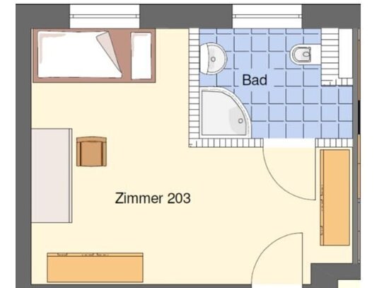 Zentrale Studentenwohnung mit Gemeinschaftsküche