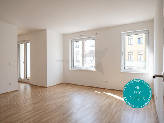 ++ Erstbezug ++ Moderne 1,5-Zimmer-Wohnung mit Loggia und Wärmepumpe