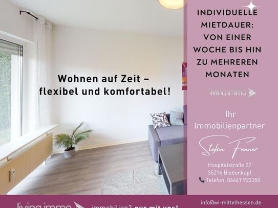 Helle und Möblierte 2-Zimmer-Wohnung auf Zeit