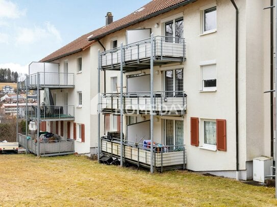 Ideal geschnittene 2-Zimmer-Erdgeschosswohnung mit Balkon in gepflegtem Mehrfamilienhaus