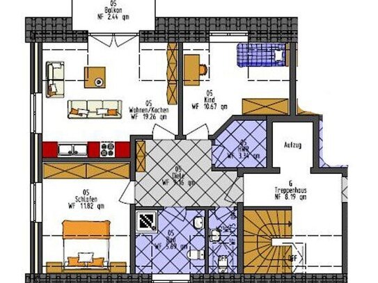 Tolle 2,5 ZKB-Wohnung mit Einbauküche +Stellplatz (Bj. 2018)