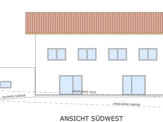 Doppelhaushälfte (Wohnung 2) Neubau mit Garten und Carport