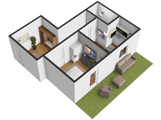 Eimsbüttel • Single-Apartment mit Garten ca. 35,5 m²