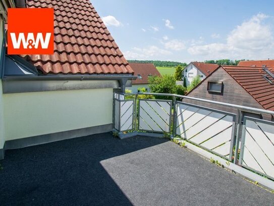 Viel Grün und viel frische Luft in Bissingen - Lebenswerte Dachgeschosswohnung mit toller Terrasse