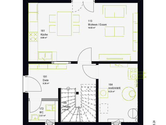 Einfamilienhaus, Wohnkomfort für clevere Planer, zeitlos und effizient.